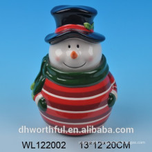 High quality ceramic Christmas snowman cookie jars